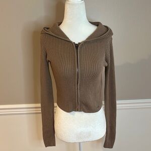 Hollister Brown Ribbed Women's Cadigan Juniors size Xs